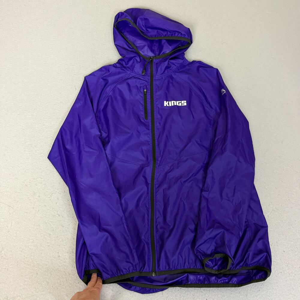 NBA Sacramento Kings Exclusive Collection Purple Hooded Windbreaker Jacket L